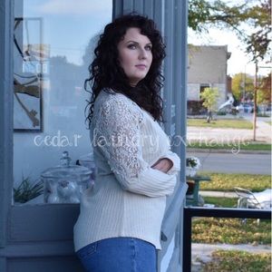 Gorgeous Inset Lace Long Sleeve Top